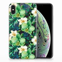 Apple iPhone Xs Max | TPU Case | Orchidee Groen