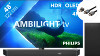 Philips 48OLED808 - Ambilight (2023) + Soundbar + Hdmi kabel - thumbnail
