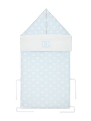 Dolce & Gabbana Kids nid d'ange à logo DG - Bleu