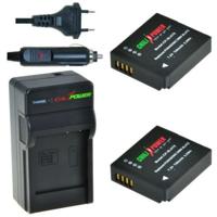 2 x DMW-BLH7E accu's voor Panasonic - inclusief oplader en autolader - Origineel ChiliPower