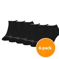 Calvin Klein Sokken Sneaker Dames 6-Pack Zwart-one size