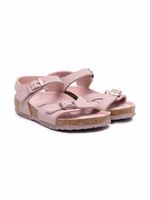 Birkenstock Kids sandales en daim à boucles - Rose