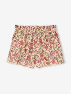 Short voor babymeisjes lichtgeel