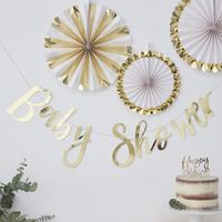 Ginger Ray Gouden Baby Shower Slinger Oh Baby! - thumbnail