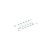 Hoekprofiel 15x15x1.5mm zwart kunststof (2.60mtr)
