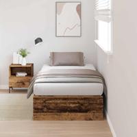 Bedframe met opslag Oud hout 75 x 190 cm Bewerkt hout