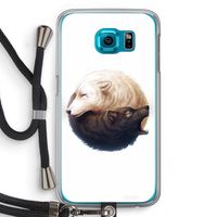 Yin Yang Wolves: Samsung Galaxy S6 Transparant Hoesje met koord