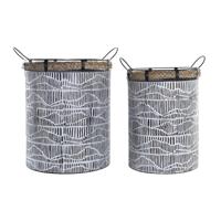 Mandenset DKD Home Decor Touw Ijzer (52 x 42 x 58 cm)