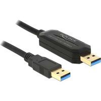 DeLOCK 1.5m, USB 3.0-A - USB 3.0-A USB-kabel USB 3.2 Gen 1 (3.1 Gen 1) 1,5 m USB A Zwart - thumbnail