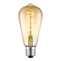 Edison Vintage LED filament lichtbron Drop - Amber - ST64 Spiraal - Retro LED lamp - 6.4/6.4/14cm - geschikt voor E27 fitting - Dimbaar - 4W 280lm 2700K - warm wit licht Edison Vintage LED filament lichtbron Drop - Amber - ST64 Spiraal - Retro LED lamp - 6.4/6.4/14cm - geschikt voor E27 fitting - Dimbaar - 4W 280lm 2700K - warm wit licht