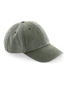 Beechfield CB655 Low Profile Vintage Cap - Vintage Olive - One Size