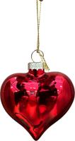 Kerstbal hart rood 7 cm Uniplant - Uniplant