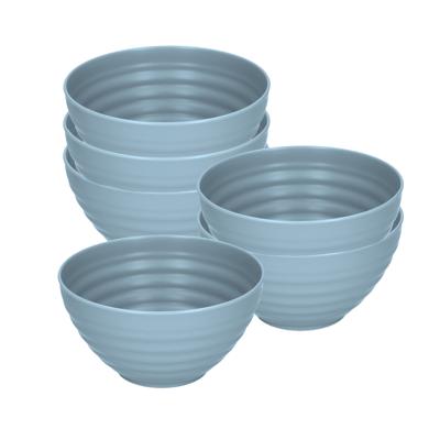 Plasticforte Soepkommen - 6x - D15 x H8 cm - blauw - kunststof - onbreekbaar - servies