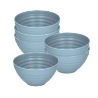 Plasticforte Soepkommen - 6x - D15 x H8 cm - blauw - kunststof - onbreekbaar - servies