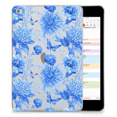 Siliconen Hoesje voor Apple iPad Mini 4 | Mini 5 (2019) Flowers Blue Siliconen Hoesje voor Apple iPad Mini 4 | Mini 5 (2019) Flowers Blue