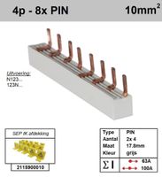 SEP Verdeelkam 4f pin 8 mod 18mm grijs P04008G00