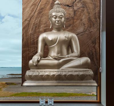 Zen rolgordijnën Houten boeddha
