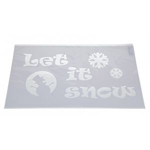 Kerst raamsjablonen/raamdecoratie Let it snow teksten 54 cm