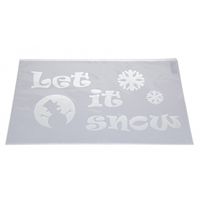 Kerst raamsjablonen/raamdecoratie Let it snow teksten 54 cm - thumbnail