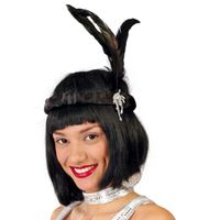 4x stuks zwarte Charleston twenties hoofdband voor dames