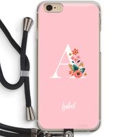 Pink Bouquet: iPhone 6 / 6S Transparant Hoesje met koord