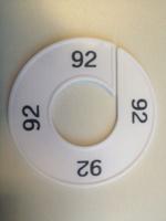 Maatring 9cm wit/zwart 92