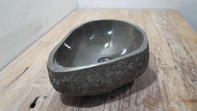 Rivierstenen waskom RL250369, 51x36x15 cm
