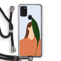 Leaf: Samsung Galaxy A21s Transparant Hoesje met koord