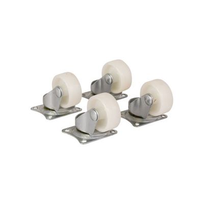 Trailergear 4 x zwenkwiel 32 mm. wit