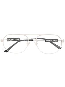 Balenciaga Eyewear lunettes de vue pilote à logo - Argent