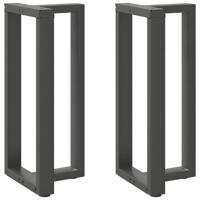 Bartafelpoten 2 st T-vormig 50x35x(90-91) cm staal antraciet