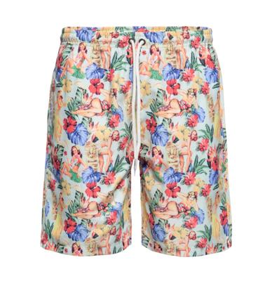 King Kerosin Flower Bath Shorts -XXL