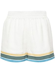 Casablanca short en soie à motif monogrammé