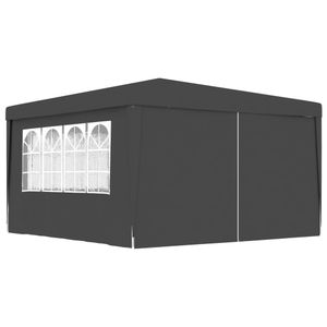 VidaXL Partytent met zijwanden professioneel 90 g/m² 4x4 m antraciet