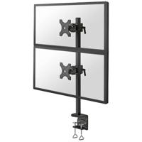 Neomounts FPMA-D700DV Monitor-tafelbeugel 2-voudig 25,4 cm (10) - 68,6 cm (27) Zwart In hoogte verstelbaar, Kantelbaar, Zwenkbaar, Roteerbaar