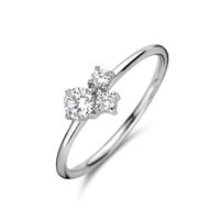 Ring Fantasie zilver-zirconia zilverkleurig-wit 6,5 mm