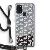 Zwanen: Samsung Galaxy A21s Transparant Hoesje met koord Zwanen: Samsung Galaxy A21s Transparant Hoesje met koord