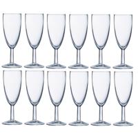 Champagneglazen - 12x st - transparant - glas - 150 ml - cava - mousserende wijn - glazen