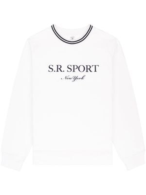 Sporty & Rich sweat en coton à logo imprimé - Blanc