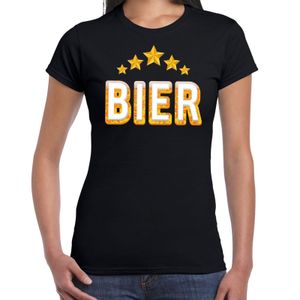 BIER fun shirt zwart voor dames drank thema 2XL  -