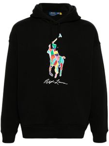 Polo Ralph Lauren hoodie à imprimé Polo Pony - Noir