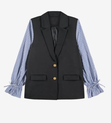 Nik&Nik zomer blazer meisjes - zwart - Aava