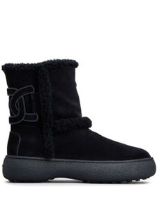 Tod's Kate shearling boots - Noir