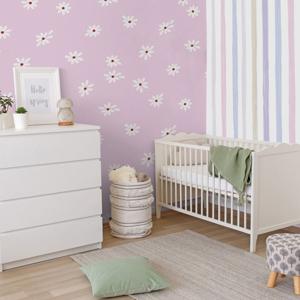 Behang Daisy Field Rol Lichtroze