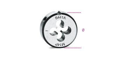 Beta Snijplaten, fijne spoed, metrische draad verchroomd staal 441A 14X150 - 004410112