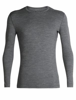 Icebreaker Merino 200 Oasis LS Crewe Thermoshirt Heren Gritstone HTHR XL
