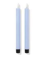 HEMA Led-dinerkaars 3x5x26cm blauw - 2 stuks