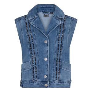 Indian Blue Jeans Meisjes denim gilet embroidery - Medium blauw denim