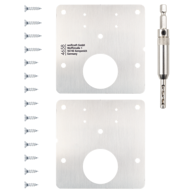 Wolfcraft Reparatieset | Voor potscharnieren - deurzijde | 17-delig | 1 set - 4658000