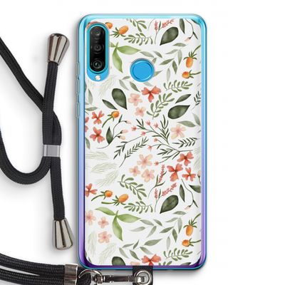 Sweet little flowers: Huawei P30 Lite Transparant Hoesje met koord